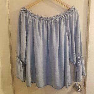 Sanctuary Off Shoulder Chambray Top - NWOT